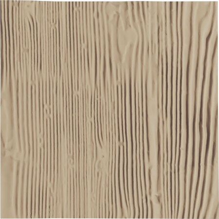 Ekena Millwork 6"W x 6"H Sandblasted Rustic Faux Wood Material Sample, Primed Tan SAMPLE-UR06SDPR